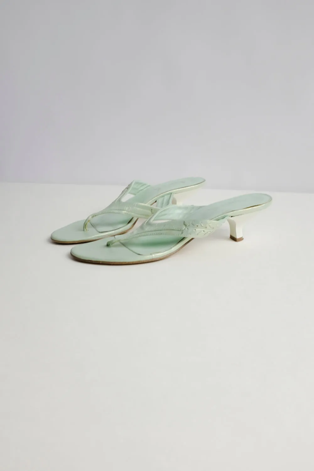 0015_VINTAGE MINT SHINY FLIP FLOP 39