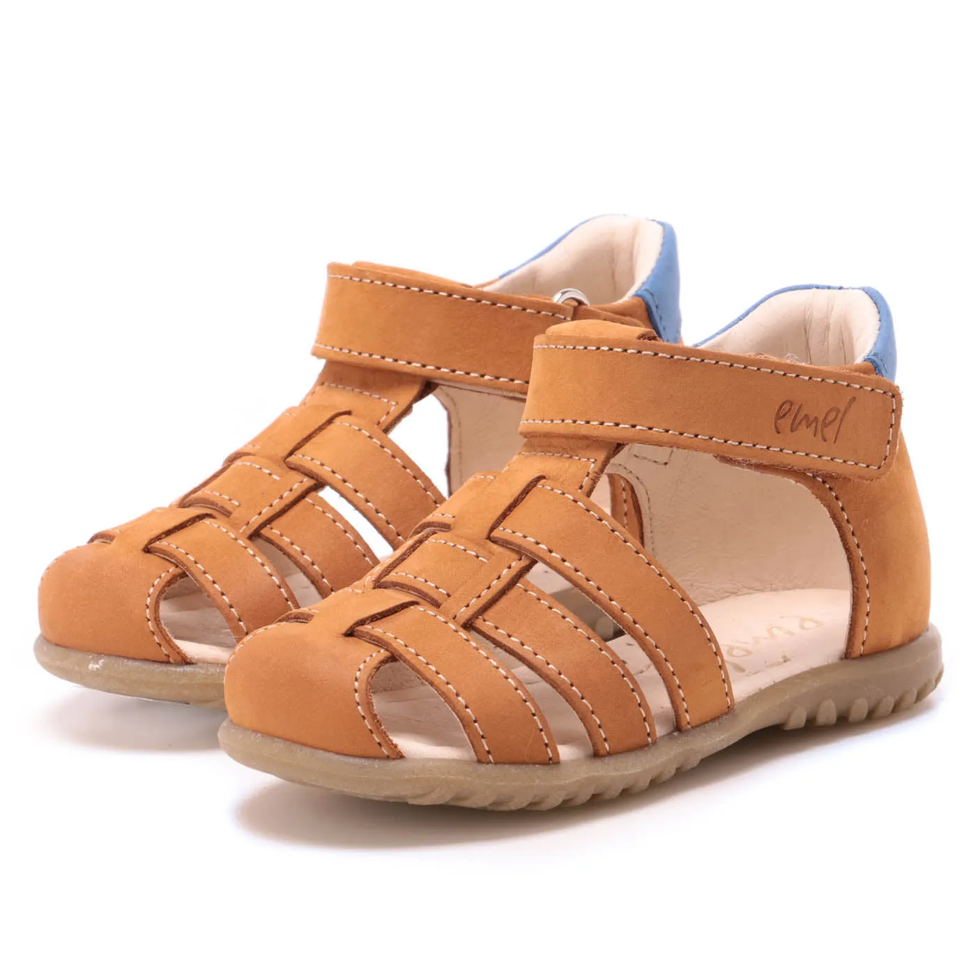 (1078-25) Emel yellow  closed sandals