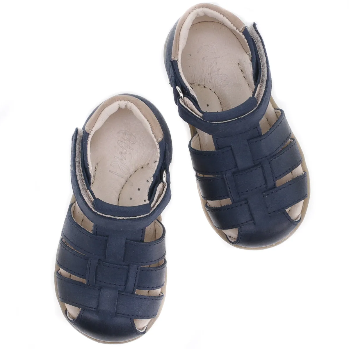 (1078-27) Emel Navy closed sandals