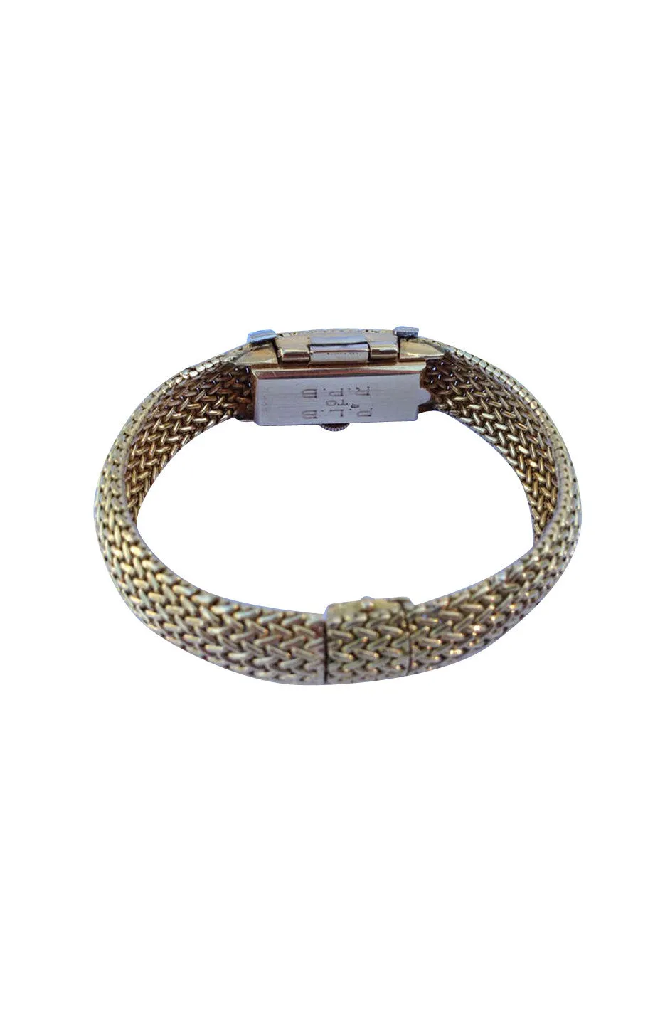 1950s Cartier Lady's Gold & Diamond Bracelet Watch