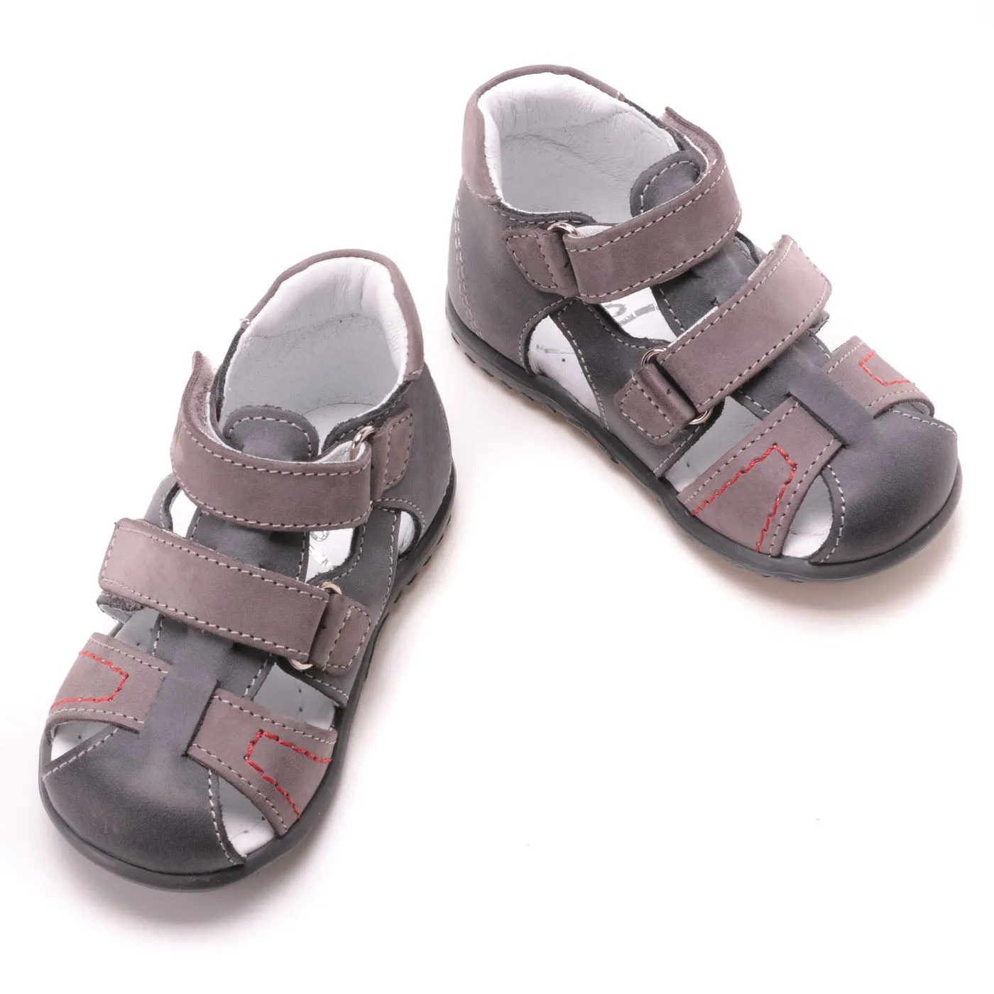 (2437-12) Emel grey closed sandals