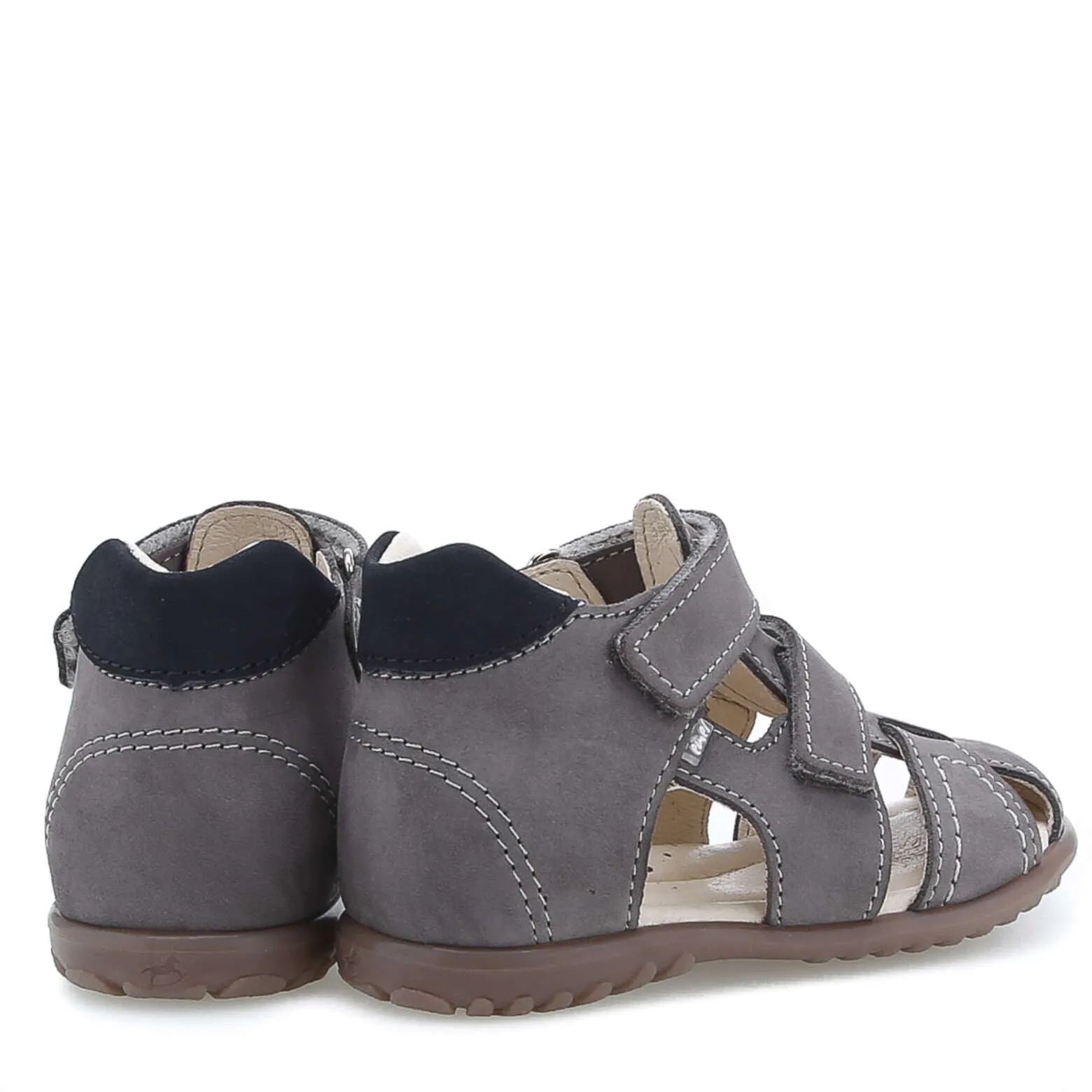 (2437-31) Emel grey closed sandals