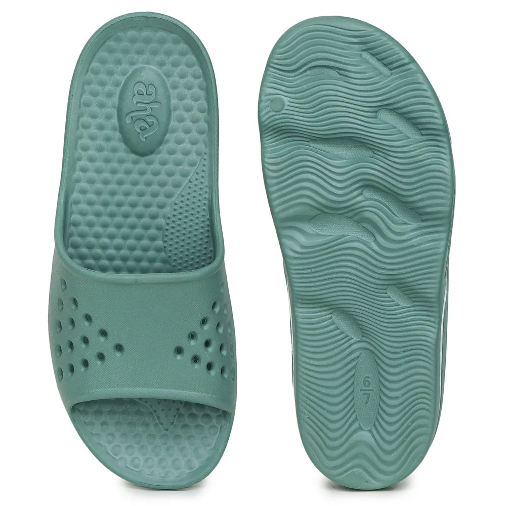 A-Ha (Green) Slides For Men RAMP By Liberty