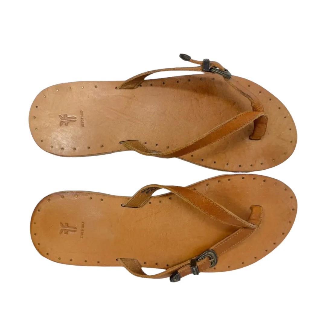 Ally Western Flip Flop Designer Frye, Size 9