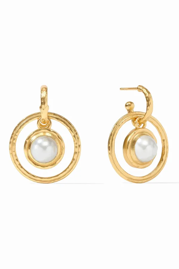 Astor Charm Earring - Gold Pearl | Julie Vos