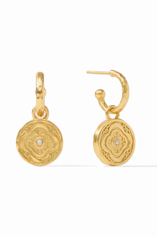 Astor Charm Earring - Gold Pearl | Julie Vos