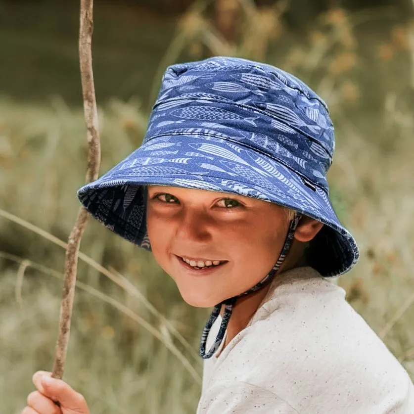 Bedhead Kids Bucket Sun Hat UPF50  - Fish