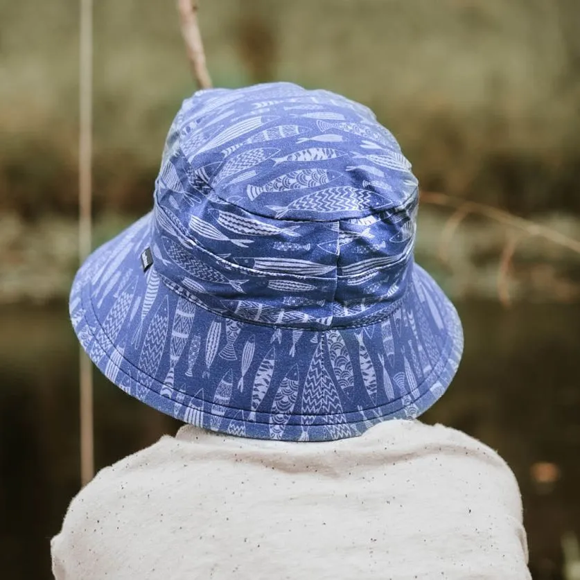 Bedhead Kids Bucket Sun Hat UPF50  - Fish