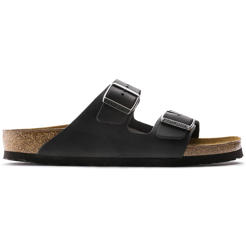 Birkenstock Black Oiled Leather Arizona Sandal