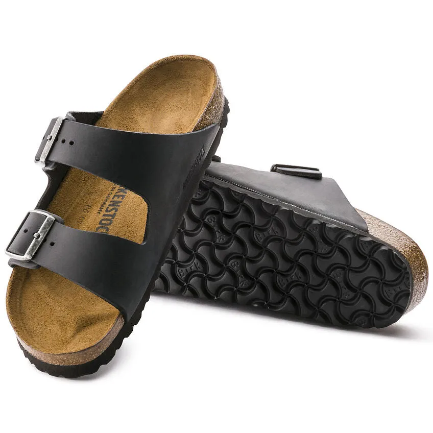 Birkenstock Black Oiled Leather Arizona Sandal