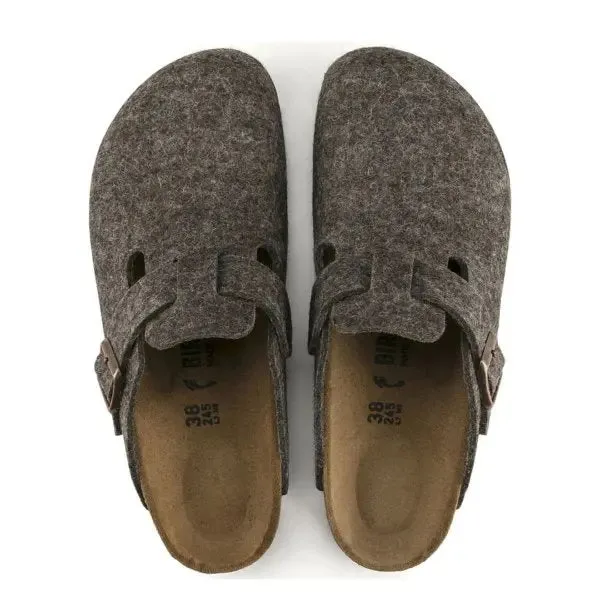 Birkenstock Boston Wool Regular Slippers Cacao