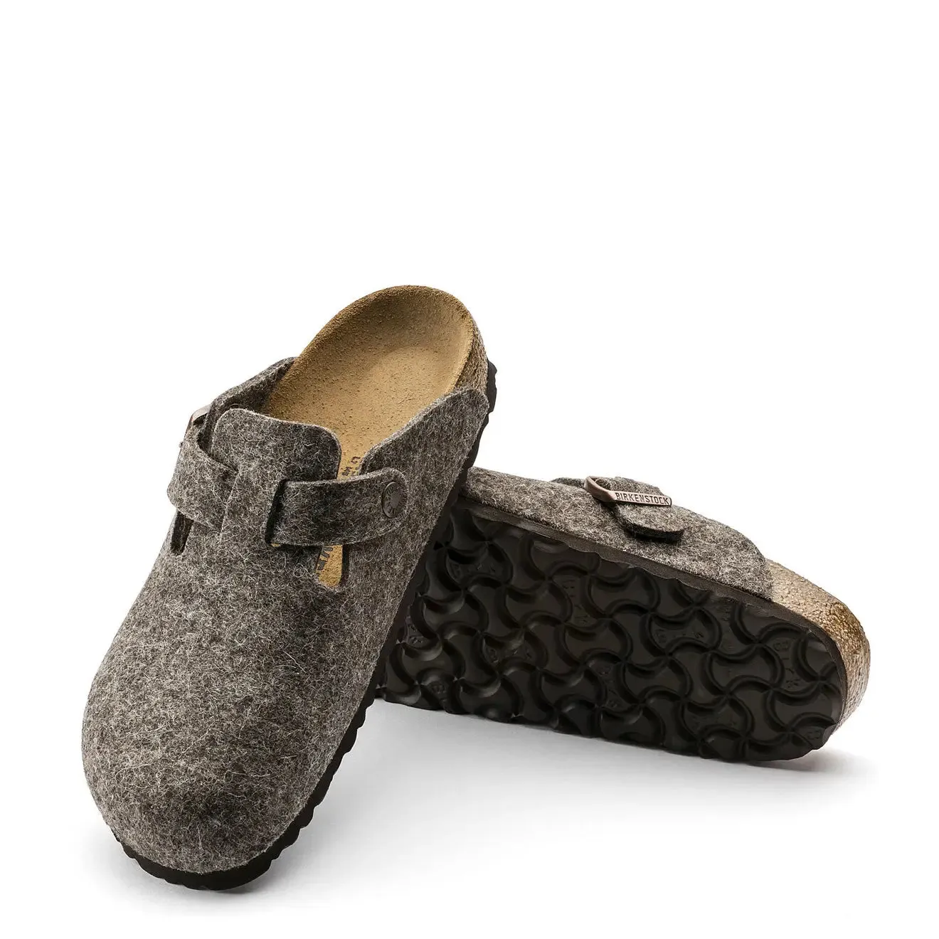 Birkenstock Boston Wool Regular Slippers Cacao