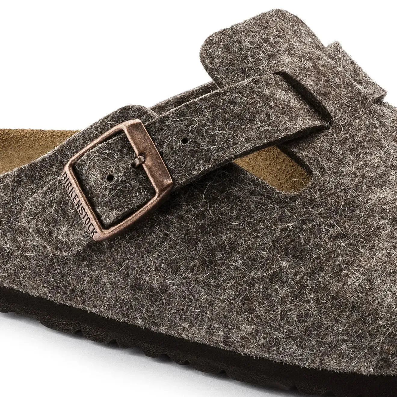 Birkenstock Boston Wool Regular Slippers Cacao