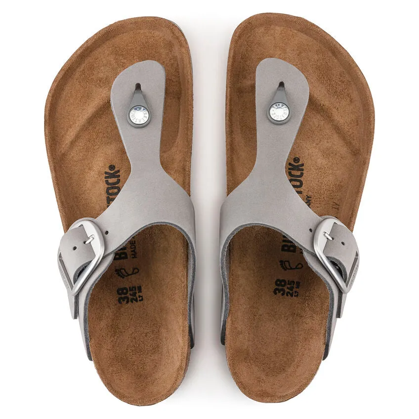 Birkenstock Women's Gizeh Big Buckle Nubuck Leather (Dove Gray)