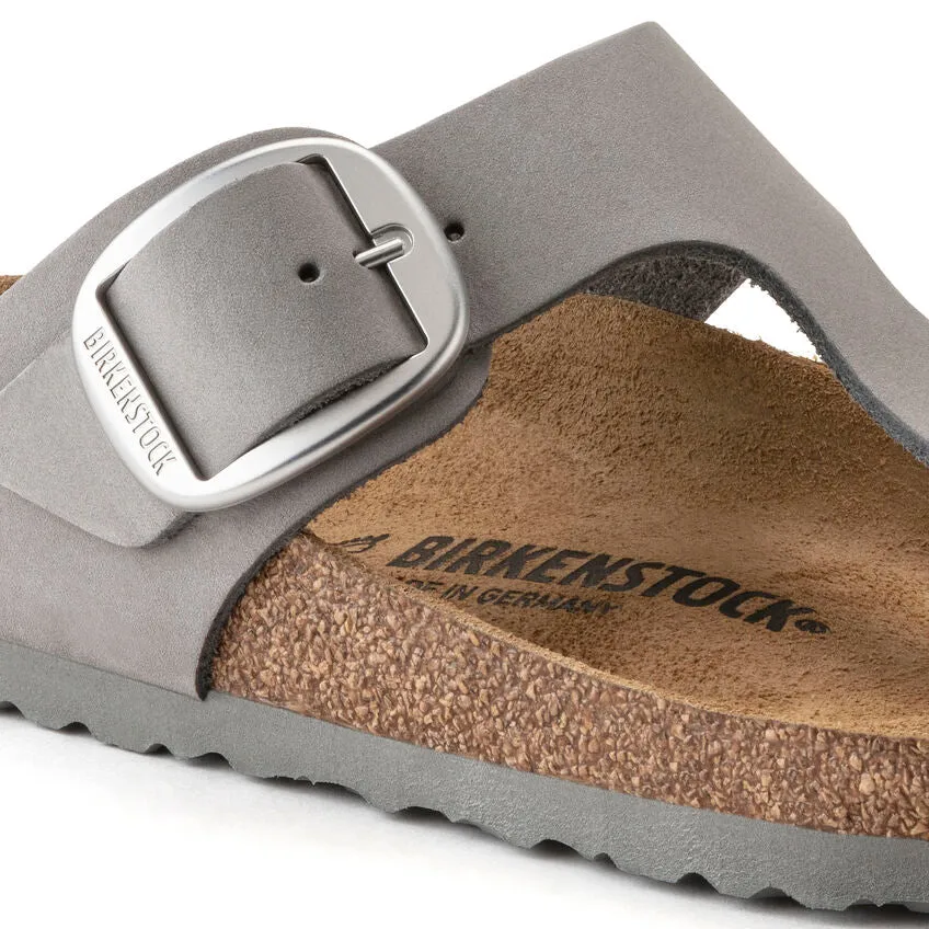 Birkenstock Women's Gizeh Big Buckle Nubuck Leather (Dove Gray)