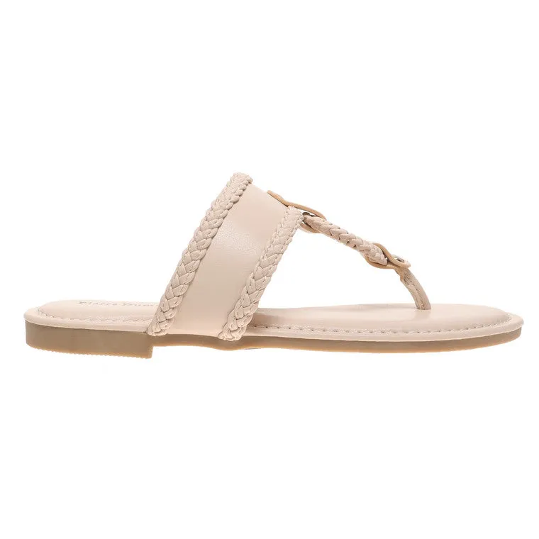 Braided Disk Thong Sandal