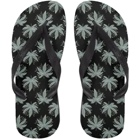 Cannabis Black Flip Flops