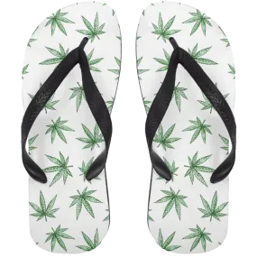 Cannabis Pot Leaf Flip Flops