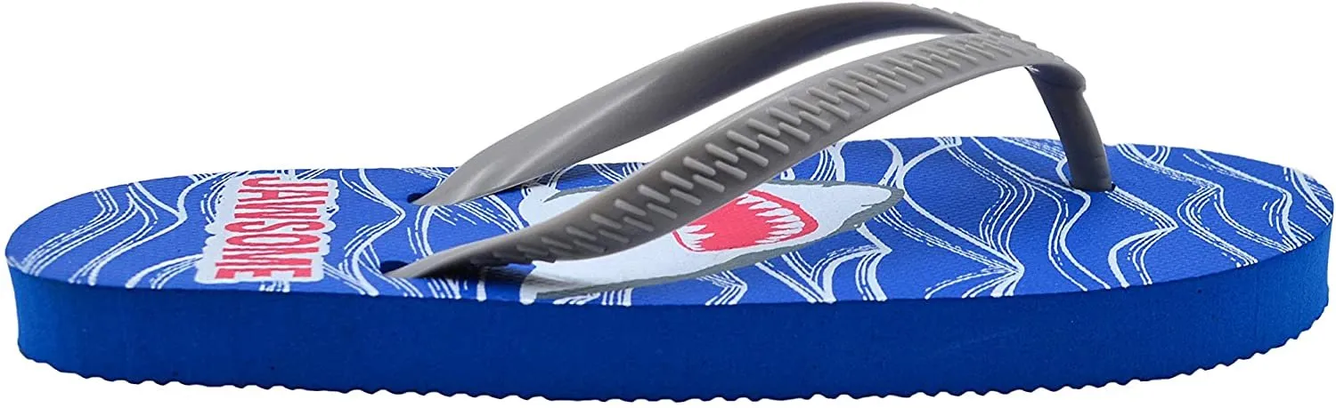 Chatties Boys' Big Kid Sports Printed Flip Flop Thong Sandal