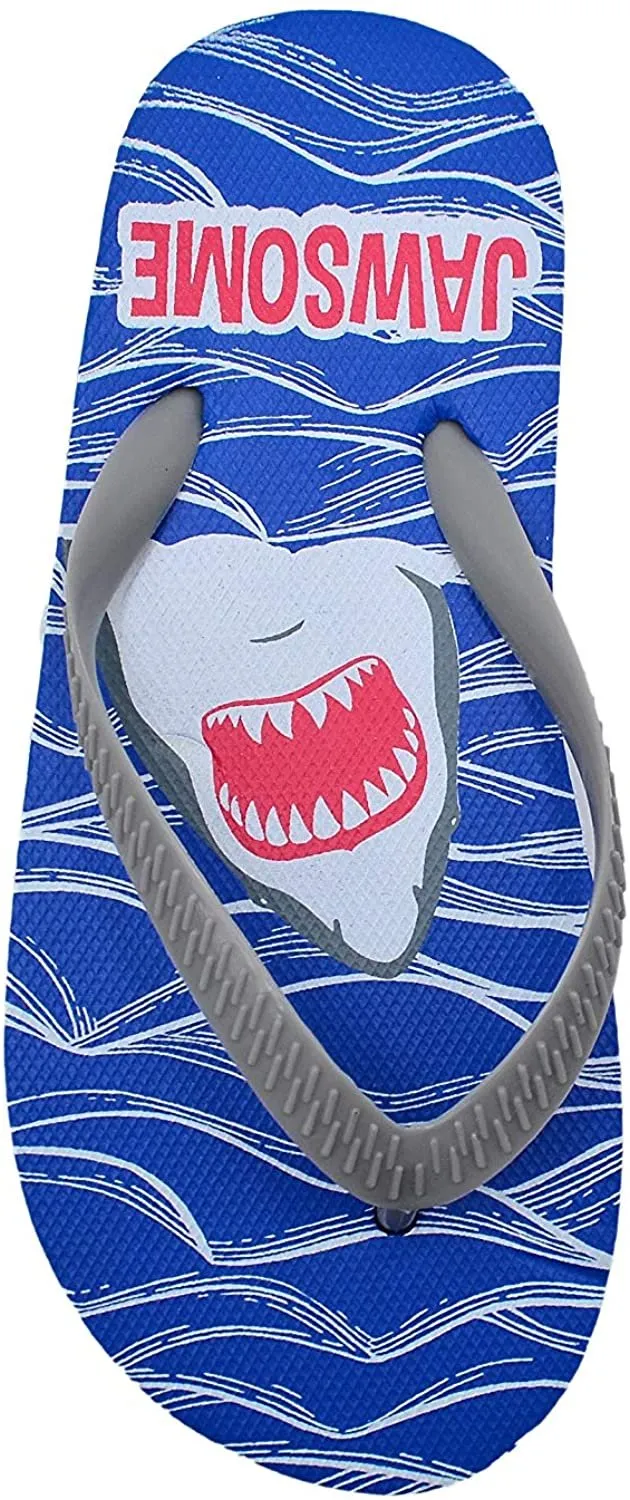 Chatties Boys' Big Kid Sports Printed Flip Flop Thong Sandal