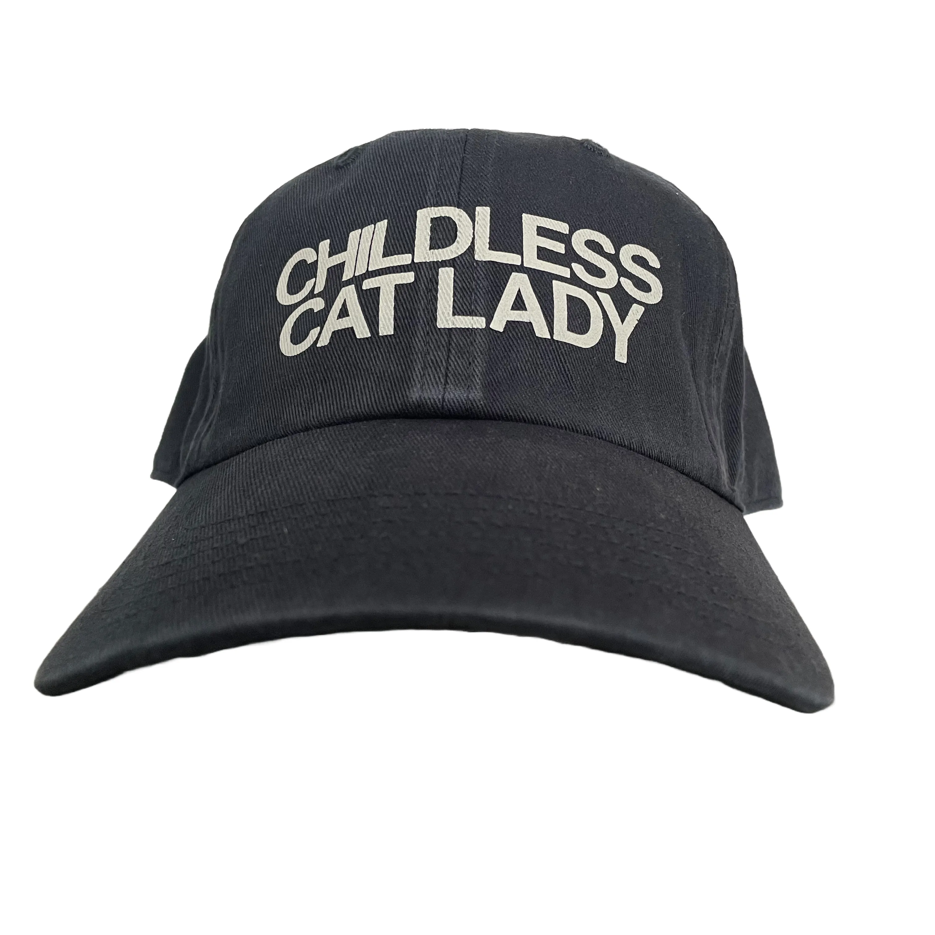 Childless Cat Lady Dad Hat - Washed Navy