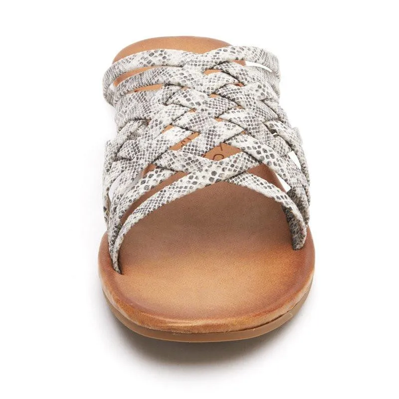 coconuts by matisse - zelda woven slide sandal - grey