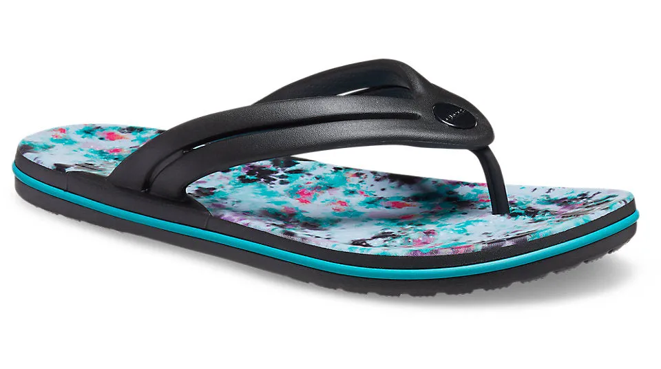 Crocs Crocband Tie Dye Flip Black Turq Tonic