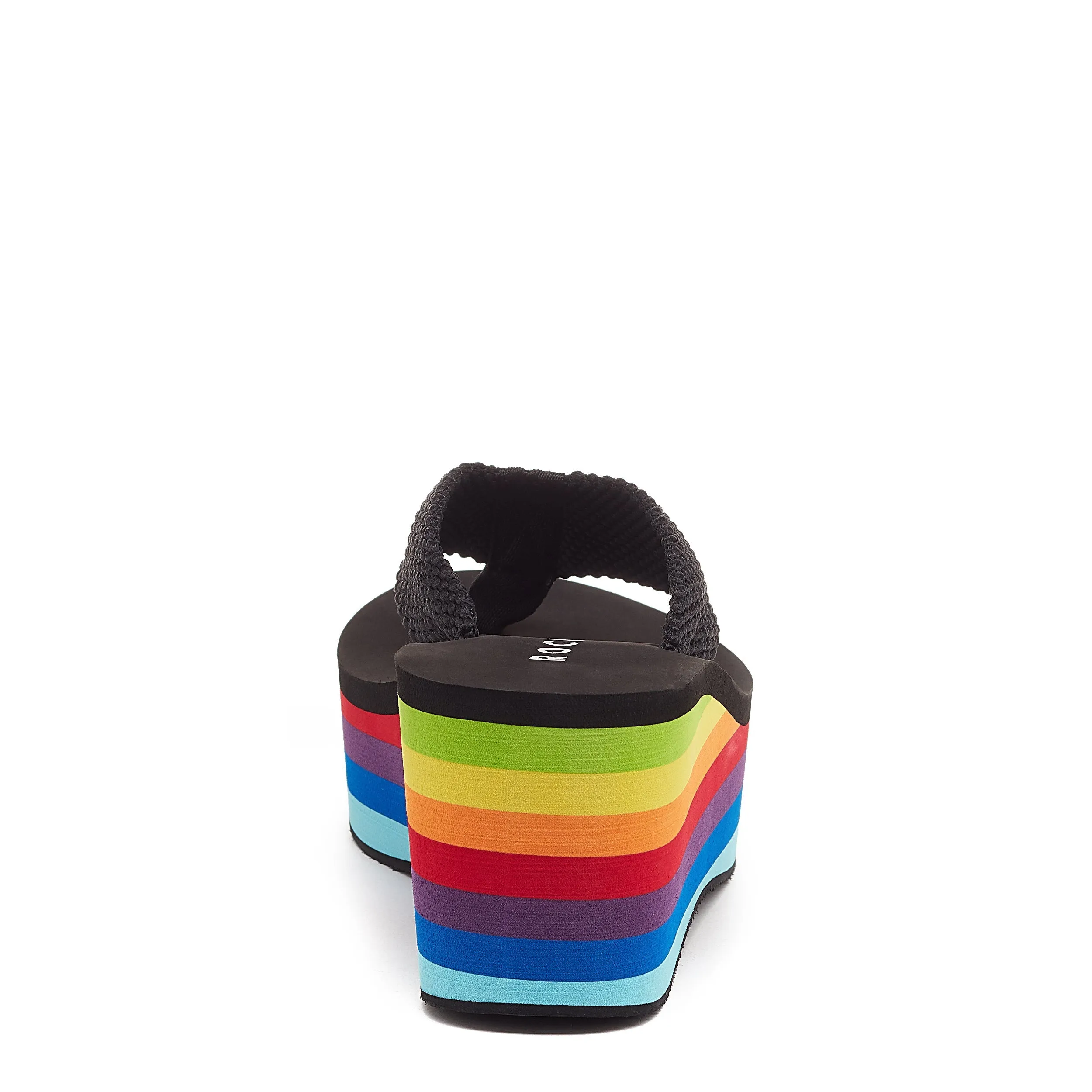 Crush Rainbow Black Platform Flip Flop