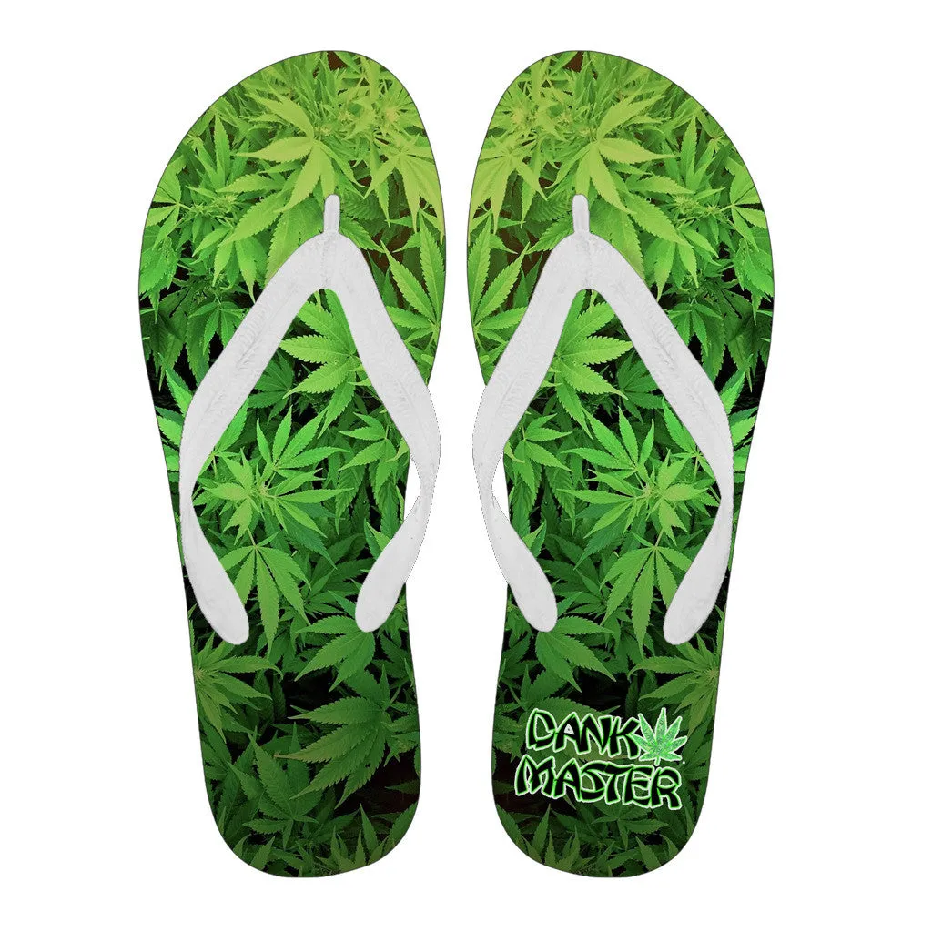 Dank Master Green Weed Flip Flops