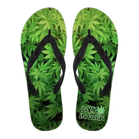 Dank Master Green Weed Flip Flops