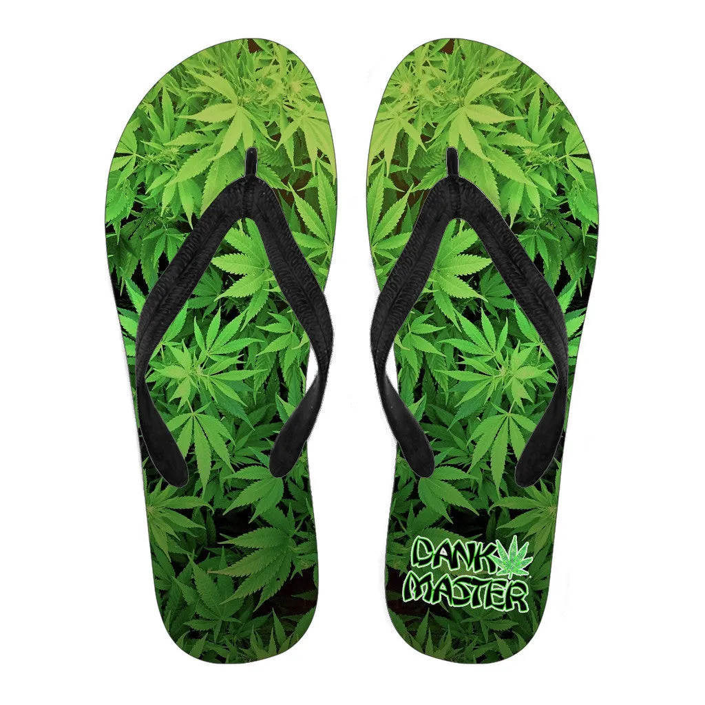 Dank Master Green Weed Flip Flops