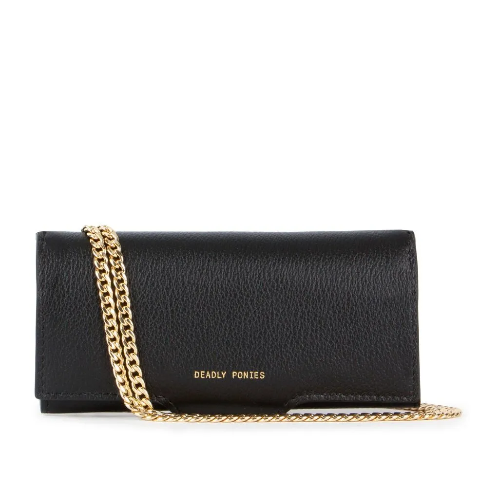 Deadly Ponies Flip and Snap Wallet Maxi - Black