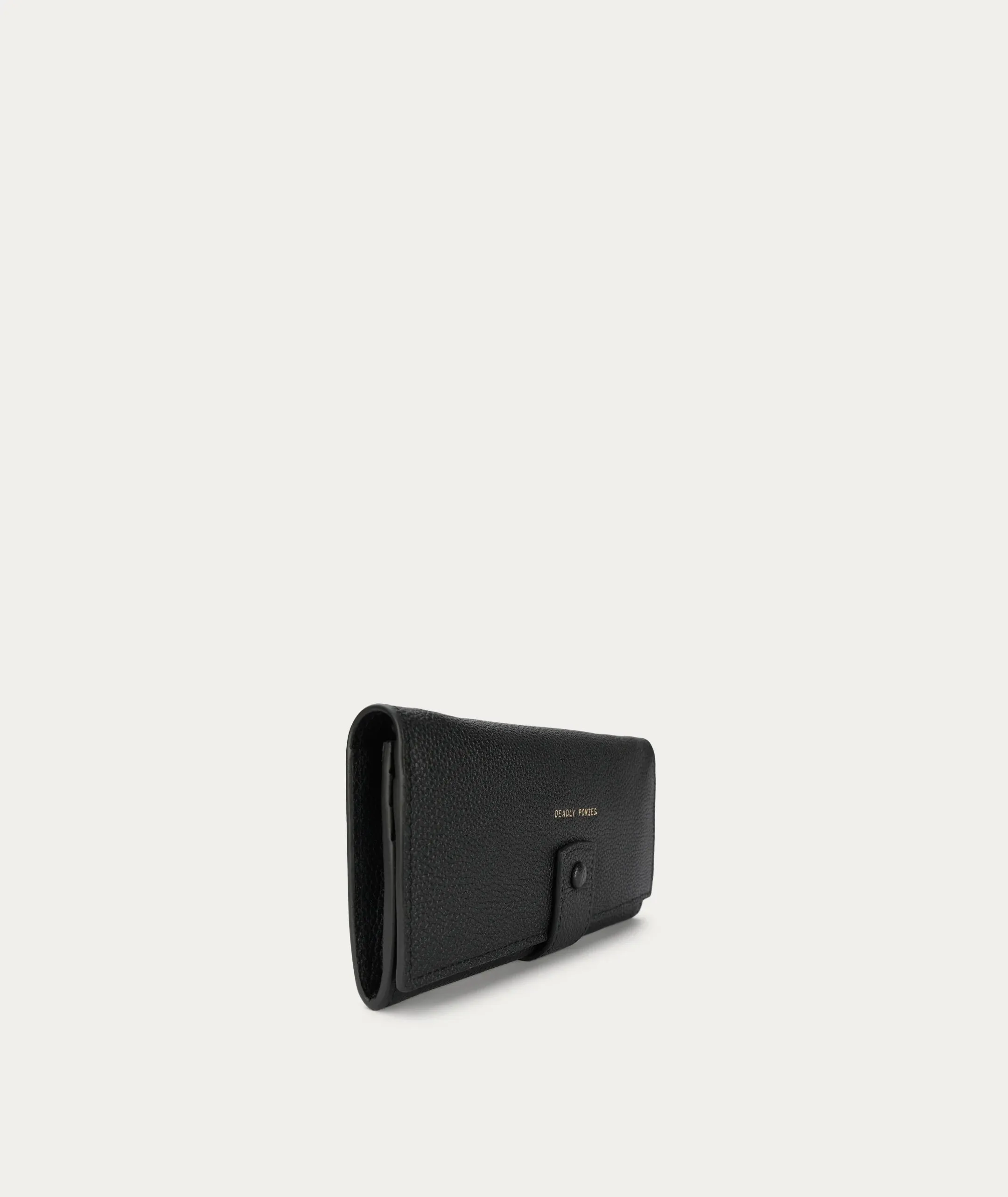 Deadly Ponies Flip and Snap Wallet Maxi - Black