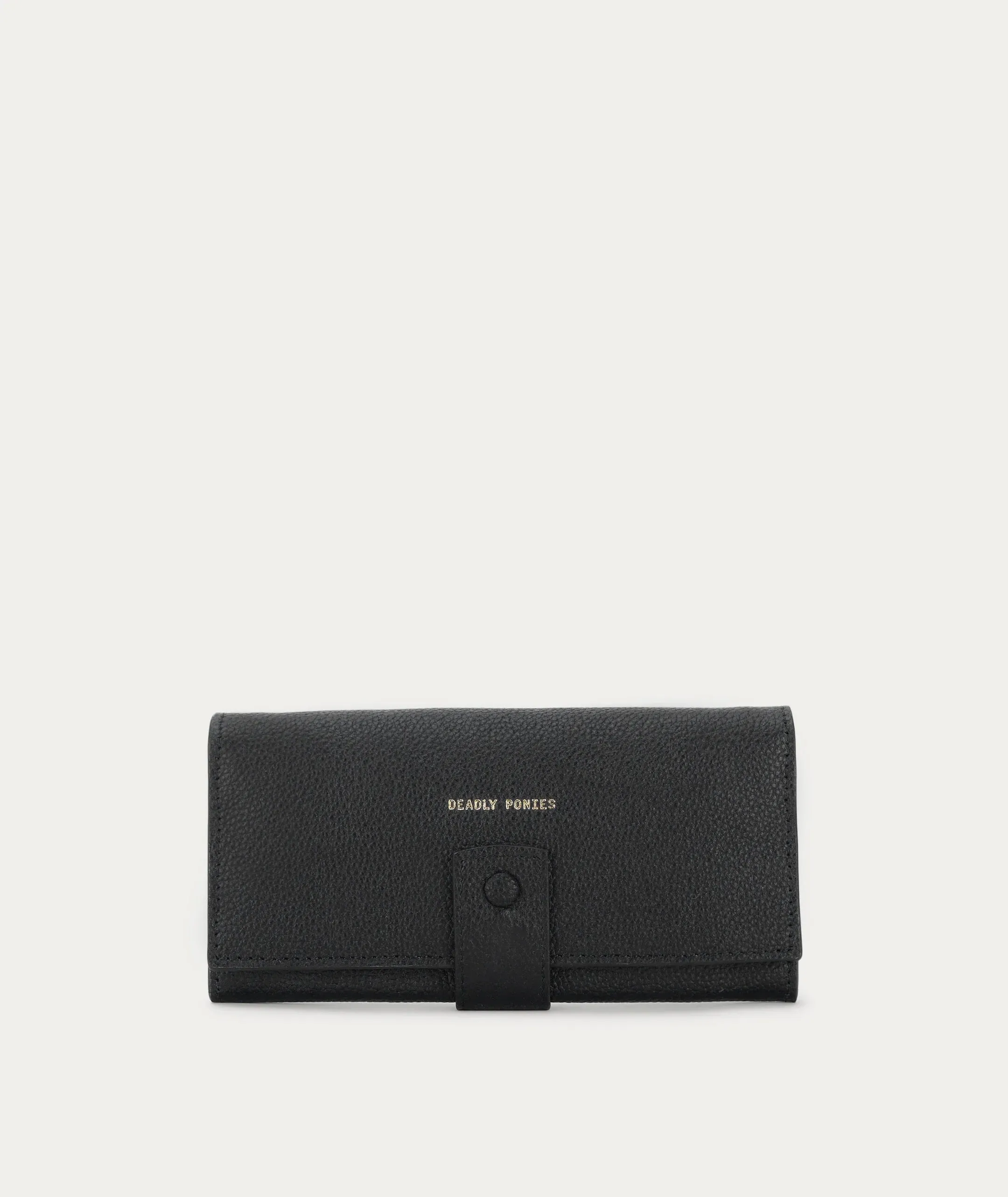 Deadly Ponies Flip and Snap Wallet Maxi - Black