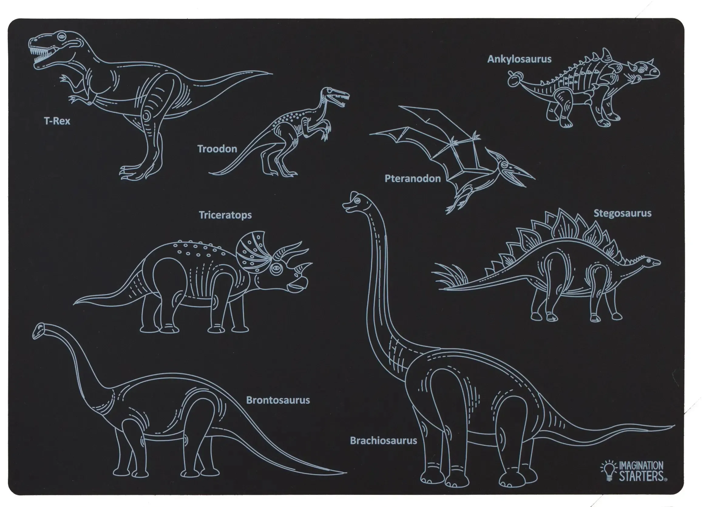 Dinosaur Chalkboard Placemat