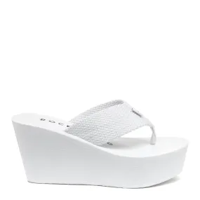 Diver White Wedge Flip Flop