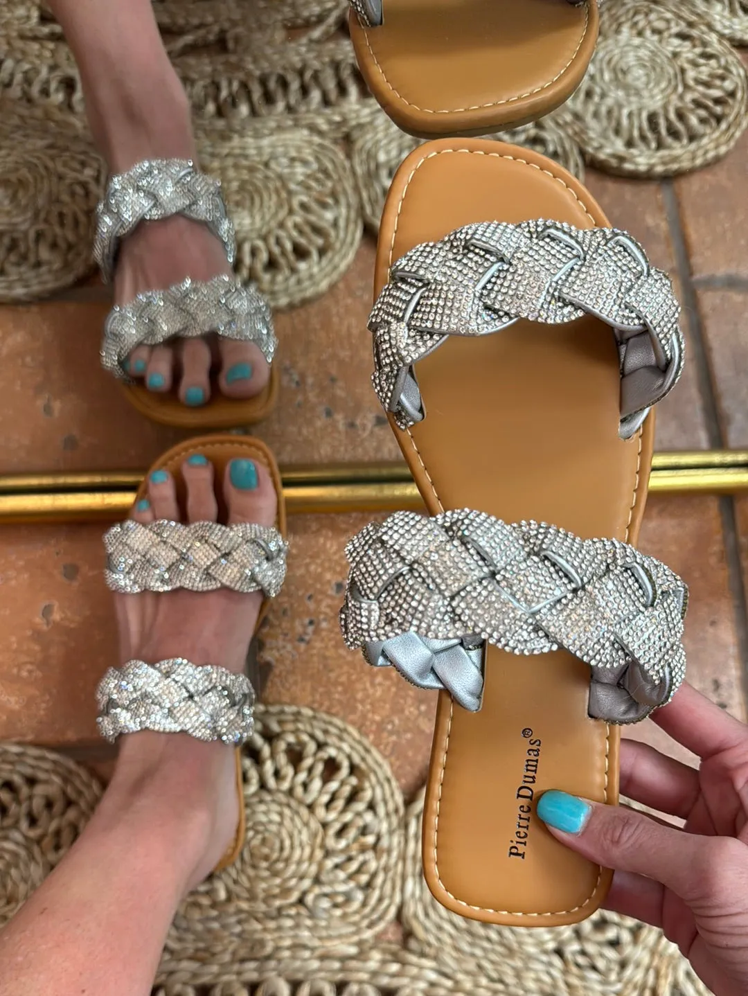 Double Braided Bling Sandal