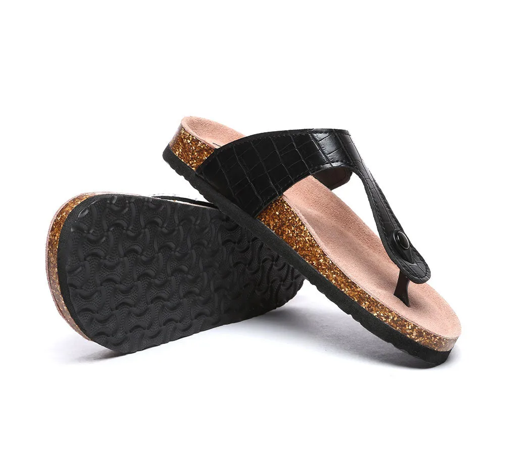 Embossed Summer Beach Unisex Slip-On Lindsay Sandals