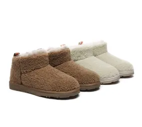 EVERAU® UGG Boots Sheepskin Wool Plush Ankle Ultra Teddycozy