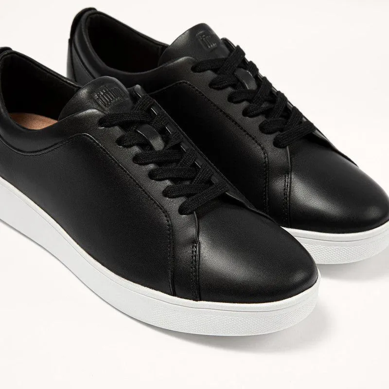 Fit Flop Rally Leather Sneaker - Black/White