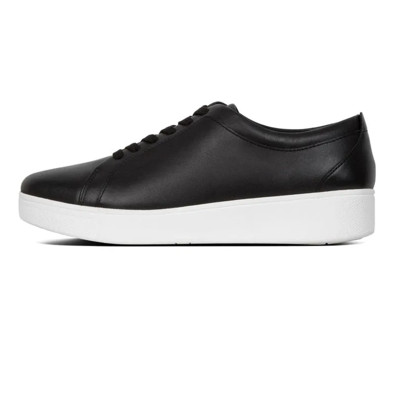 Fit Flop Rally Leather Sneaker - Black/White