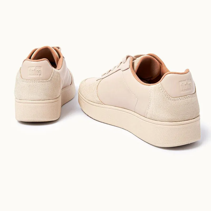 Fit Flop Rally Suede Back Leather Sneaker - Stone