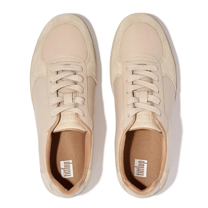 Fit Flop Rally Suede Back Leather Sneaker - Stone