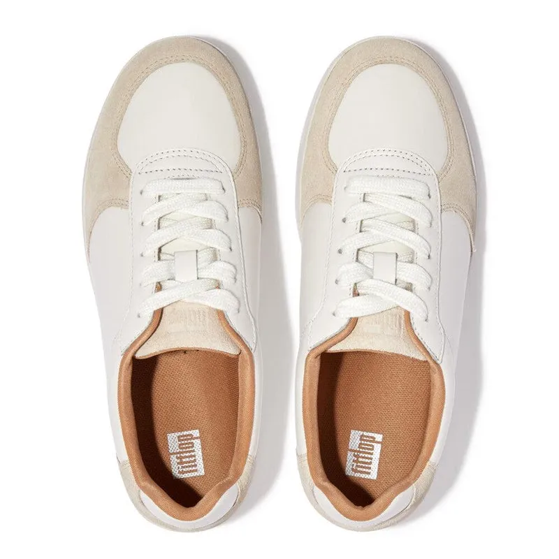 Fit Flop Rally Suede Back leather Sneaker - White