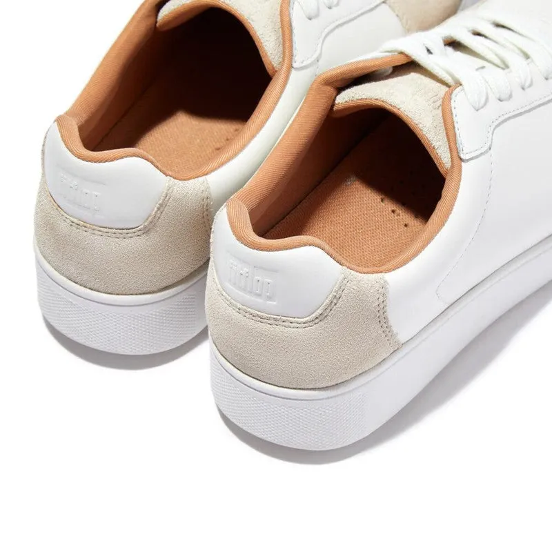 Fit Flop Rally Suede Back leather Sneaker - White