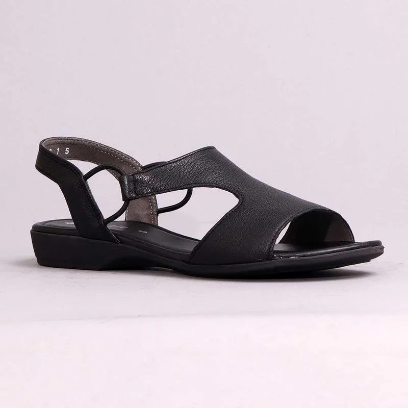 Froggie Ida Leather Comfort Sandal - Black