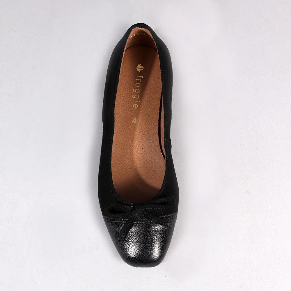 Froggie Karen Leather Pump - Black