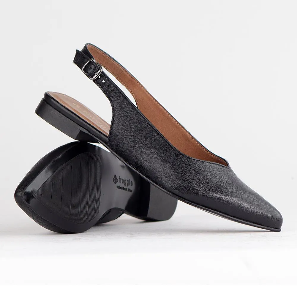 Froggie Leather Siri Slingback Pump - Black