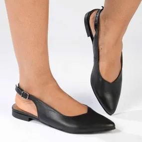 Froggie Leather Siri Slingback Pump - Black