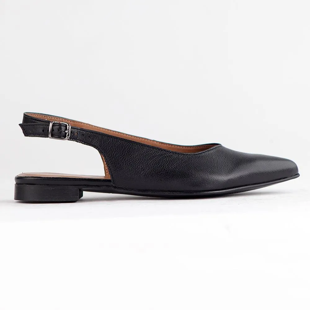 Froggie Leather Siri Slingback Pump - Black